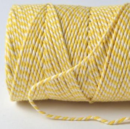 Bakerstwine Rolle Narzisse Garn gelb-weiss 20m
