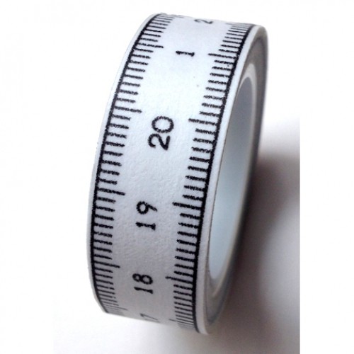 Masking Tape vintage Ruler Lineal weiss