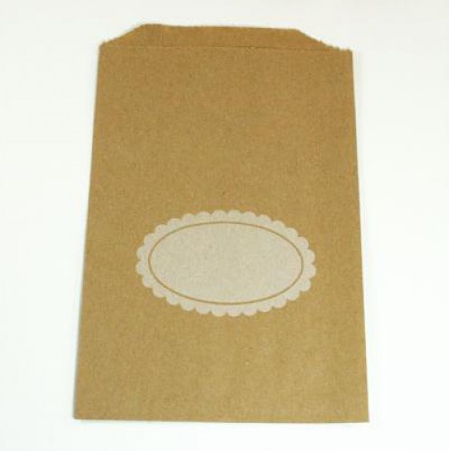 4 Stk. Kraft Papierbeutel Scallop