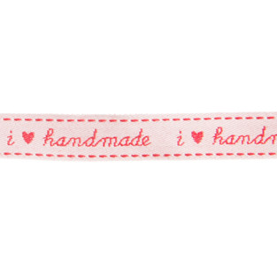 Webband "I love handmade" Rolle 3 Meter