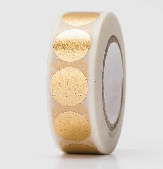 Masking Tape DOTS Punkte gold Hot Foil