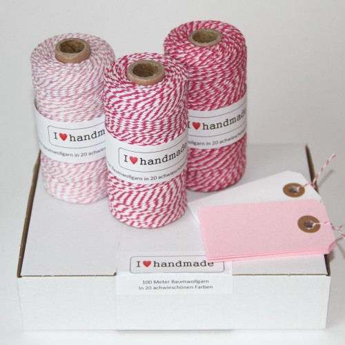 Valentin Set Geschenkverpackung Twine, Paketanhänger