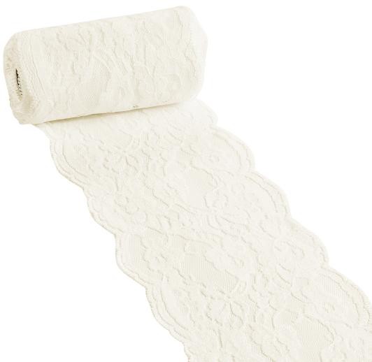 creme Spitze 12cm breit Tischband Lace