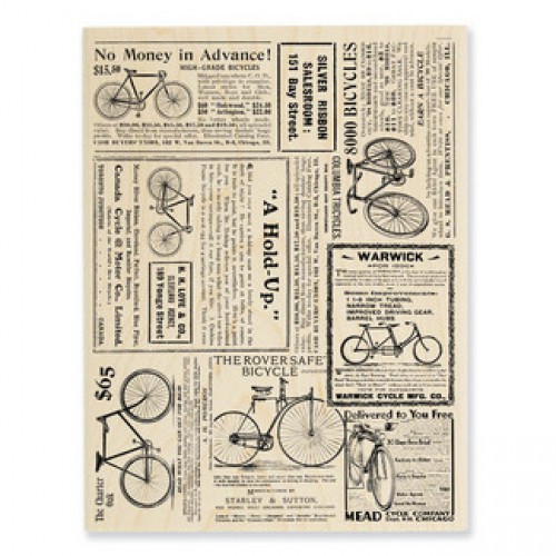 grosser Stempel Bicycle Background Nostalgie