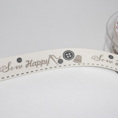 Schleifenband SEW HAPPY Nähen Handarbeit 15mm