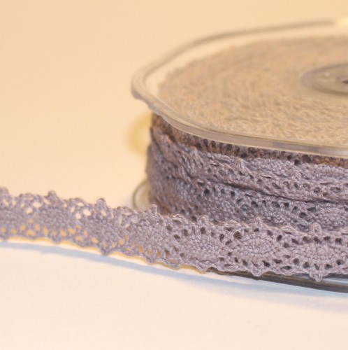 Häkelspitze mauve grau 12 mm