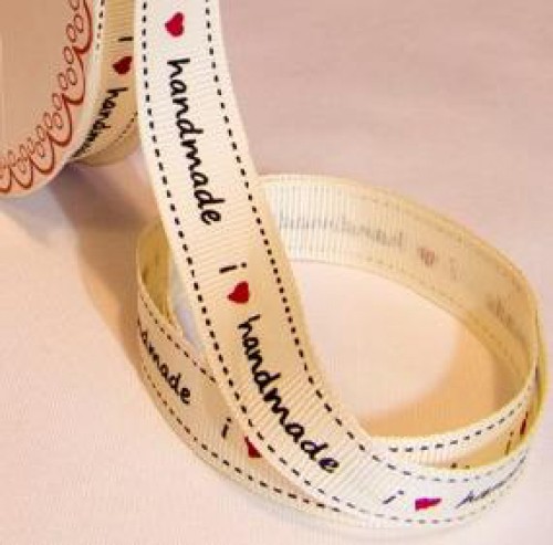 "i love handmade" Ripsband pro Meter