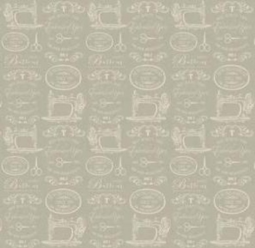 Geschenkpapier Sewing Labels grau