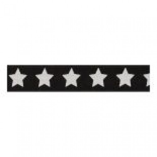Schleifenband Stern MAGIC STAR dunkelgrau Graphit 15mm