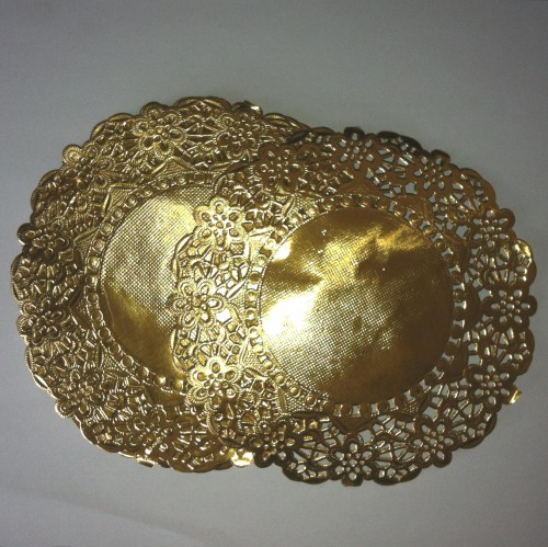 10 Stk Doilies gold Tortenspitzen 14cm