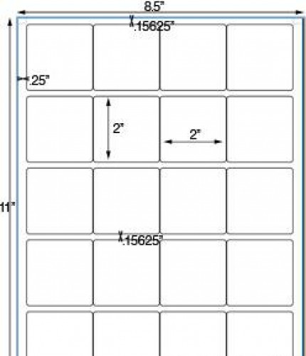 Bogen Kraftpapier braun Label 20 Stk quadratisch