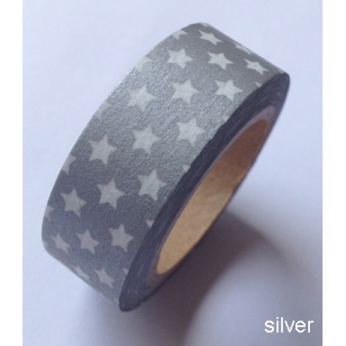 Masking Tape kleine Sterne silber