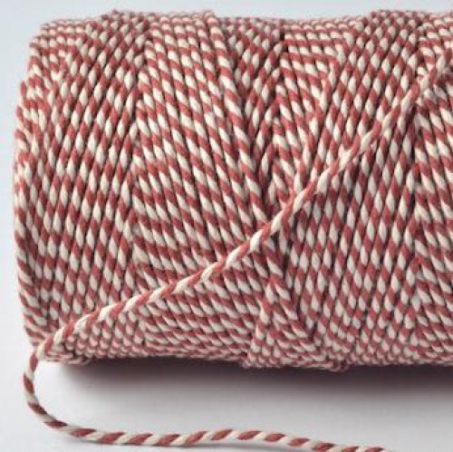 Bakerstwine Rolle Terracotta Garn rotbraun weiss 20m