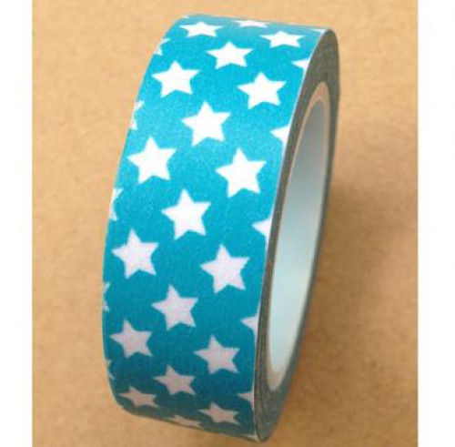 Masking Tape kleine Sterne hellblau