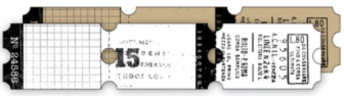 Printed vintage Tickets Large