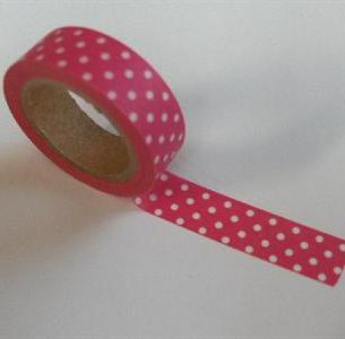 Washi Masking Tape pink weiss Punkte