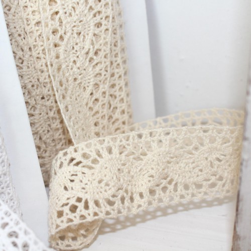 Baumwoll-Spitze 30mm creme