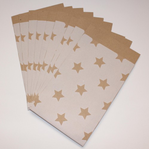 10 Papiertüten Stern Kraft Gr.L