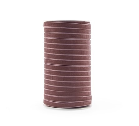 Samtband 9mm puder mauve