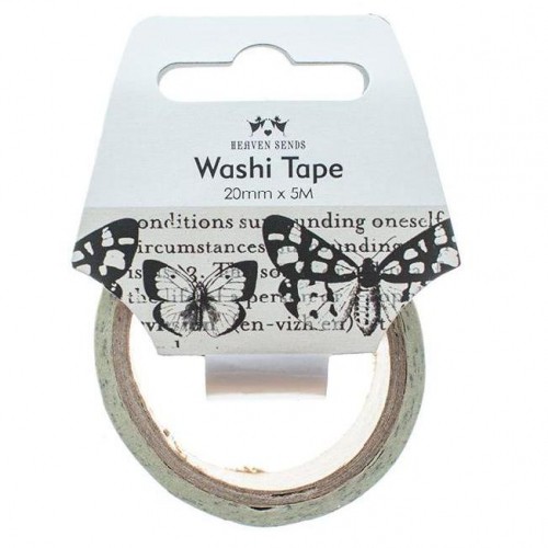 Masking Tape Butterfly Newsprint 5m Washi