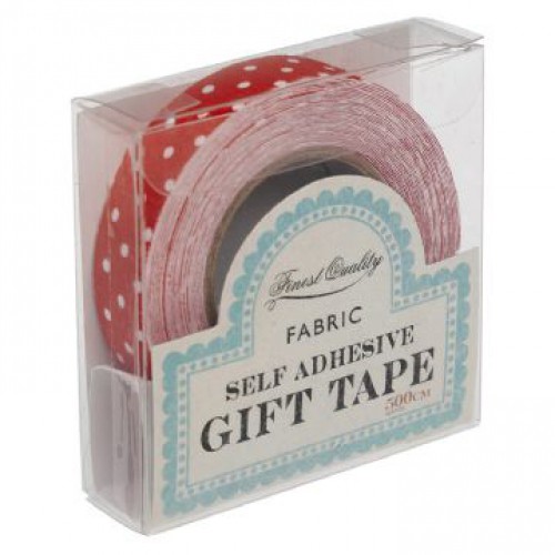 Fabric Tape red spots 5 Meter