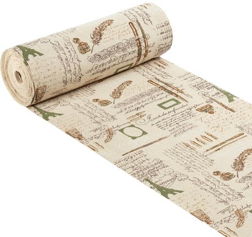 Tischläufer Dekostoff vintage Schriften Meterware