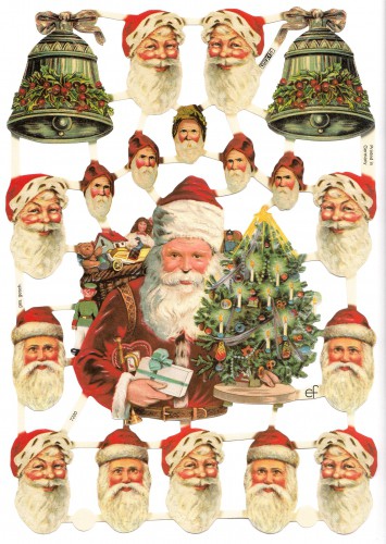 Glanzbilder Weihnachtsmann Nostalgie