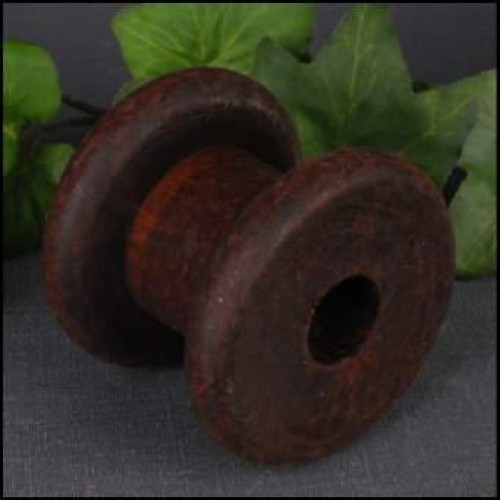 Spule Garnrolle Holz dunkel