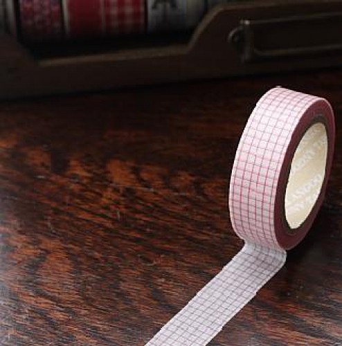 Washi Masking Tape mit Schreibheft Karos