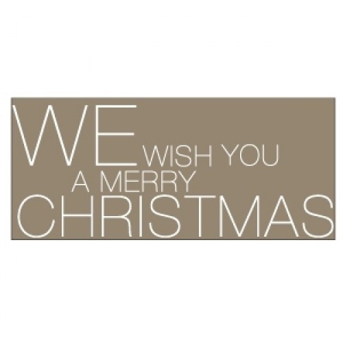 10 Sticker MERRY CHRISTMAS taupe