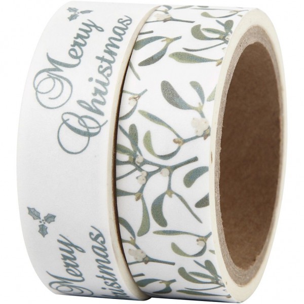 2 x Masking Tape Christmas Mistletoe