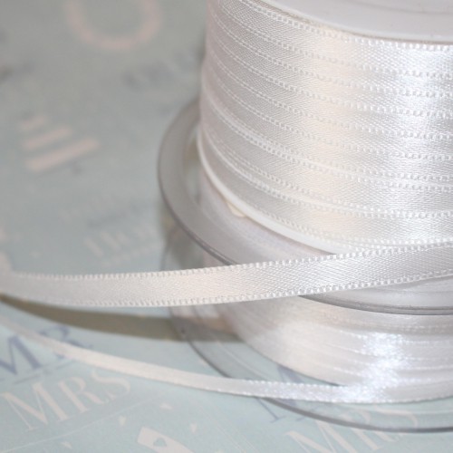 Satinband 6mm weiss