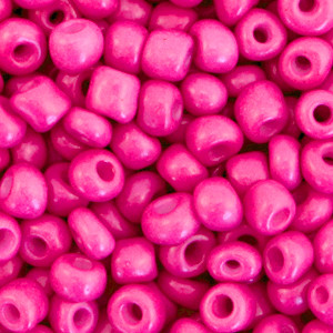 Glasperlen Rocailles 100Sk Neon Pink 4mm