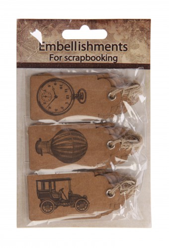 15 Paketanhänger Kraft vintage Travel