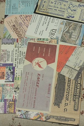 Set Vintage Travel Postkarten 16stk Mit Vintage Tickets Eintrittskarten Achwieschoen