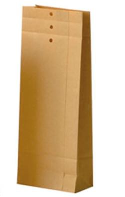 10 Papierbeutel Kraft m. Boden, Falte, Lochung Gr.L