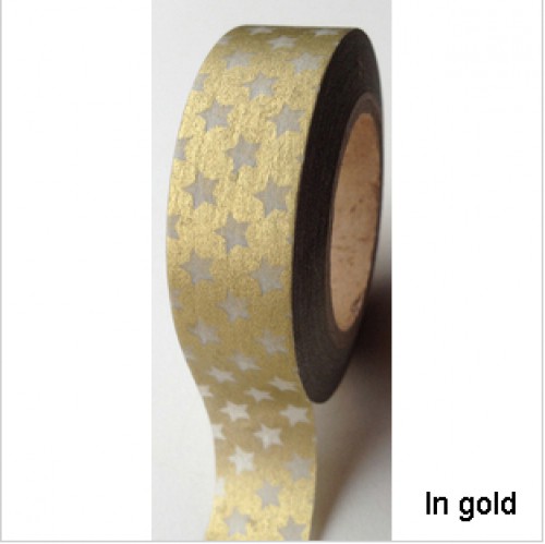 Masking Tape kleine Sterne gold