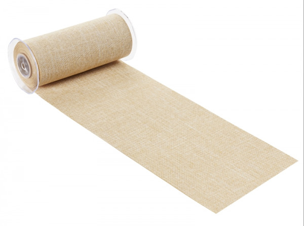 Dekostoff Leinen Jute 20cm breit Tischband natur