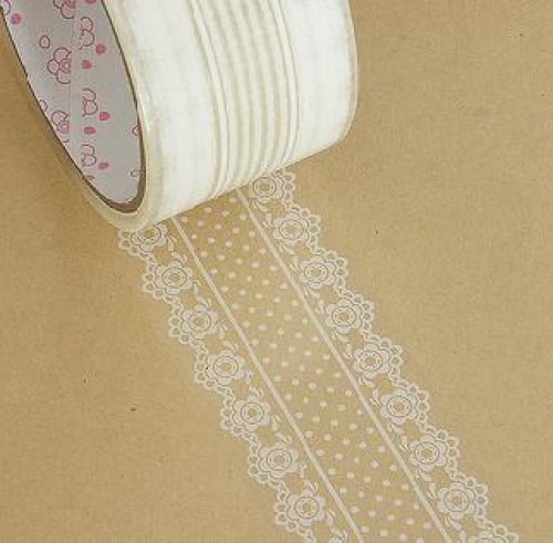 transparentes Tape "Spitze Dots" Packband Klebeband