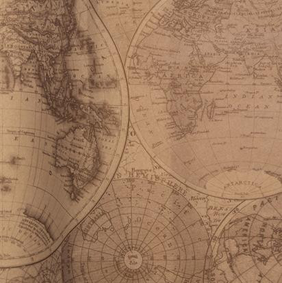 20 Bögen Seidenpapier vintage World Map