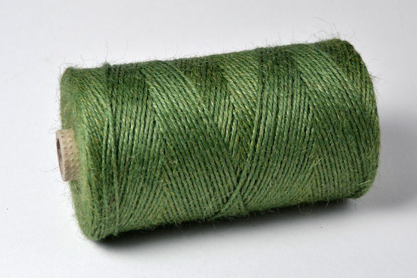 Jute Garn dunkelgrün 100m Rolle