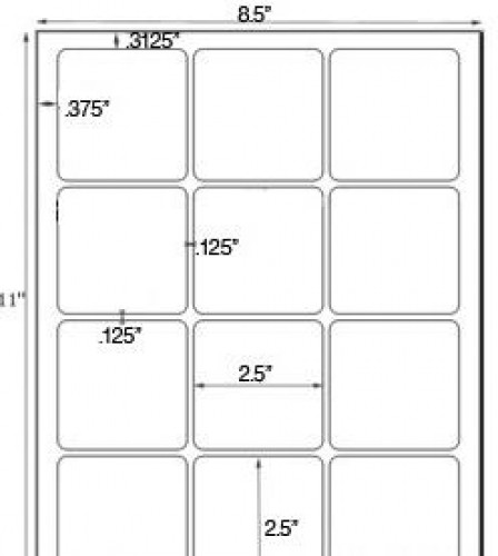 Bogen Kraftpapier braun Label 12 Stk quadratisch