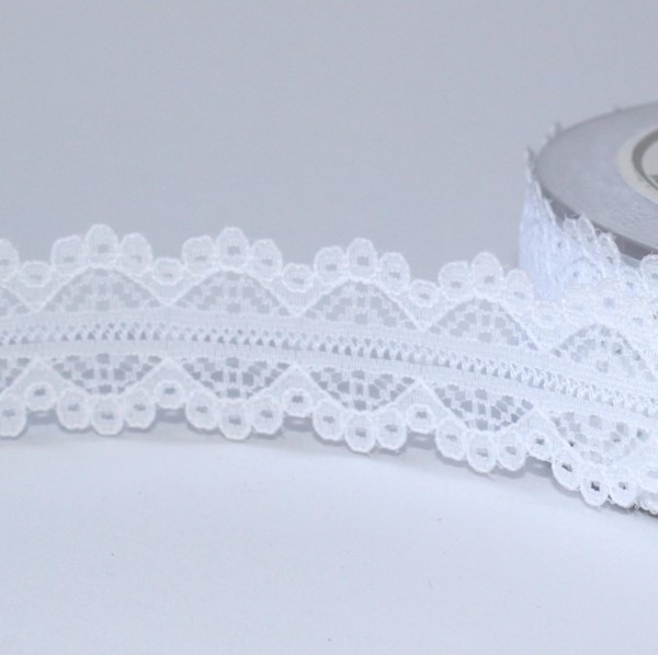 weisse Spitze 26mm Polyester