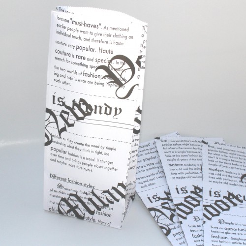 5 Stk kleine Papiertüten Fashion Newspaper