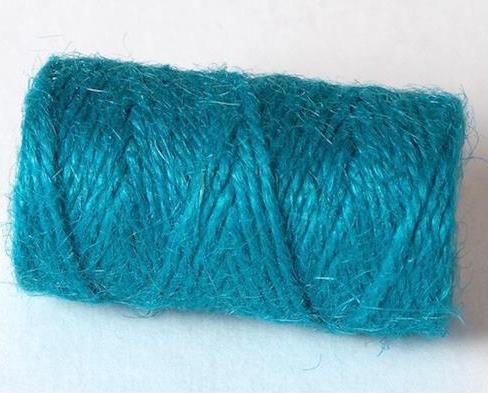 Jute Garn hellblau 100m Rolle