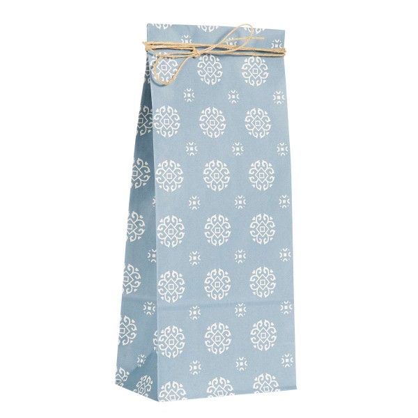 5 Stk. hohe Papierbeutel blau