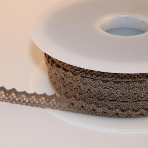 Spitzenband braun 10mm